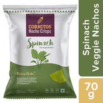 Cornitos Nacho Crisps Spinach 70 gm